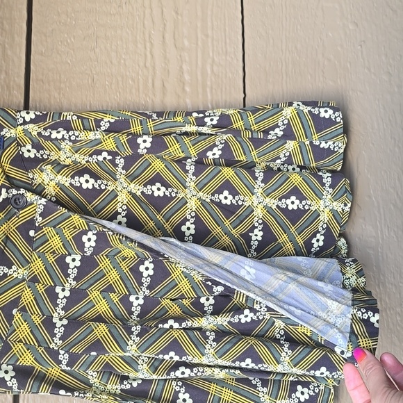 UO Urban Outfitters Womens Emerson Print Pleated Mini Skirt Size XS Wrap - Picture 9 of 11